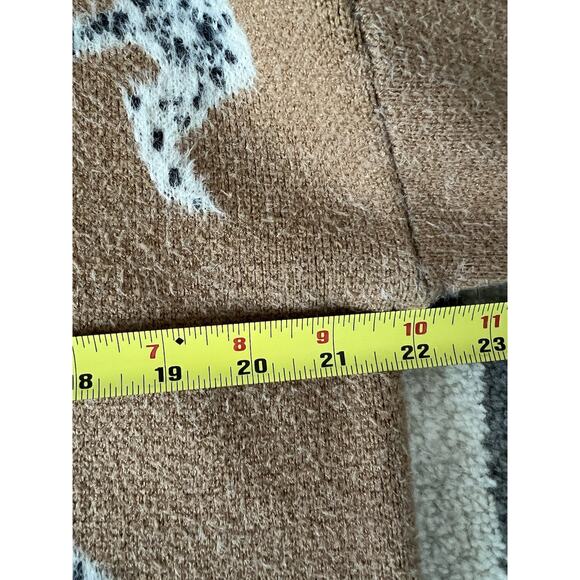 &MERCI Women's Fuzzy Leopard Big Cat Novelty Pullover Sweatshirt Sweater Sz M - Picture 10 of 10